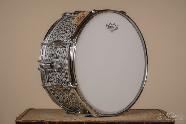 C&C Drum Company Player Date I in Black and White Onyx - 6.5x14