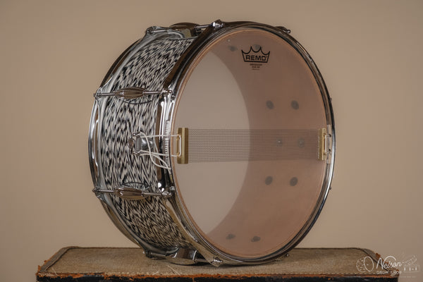C&C Drum Company Player Date I in Black and White Onyx - 6.5x14