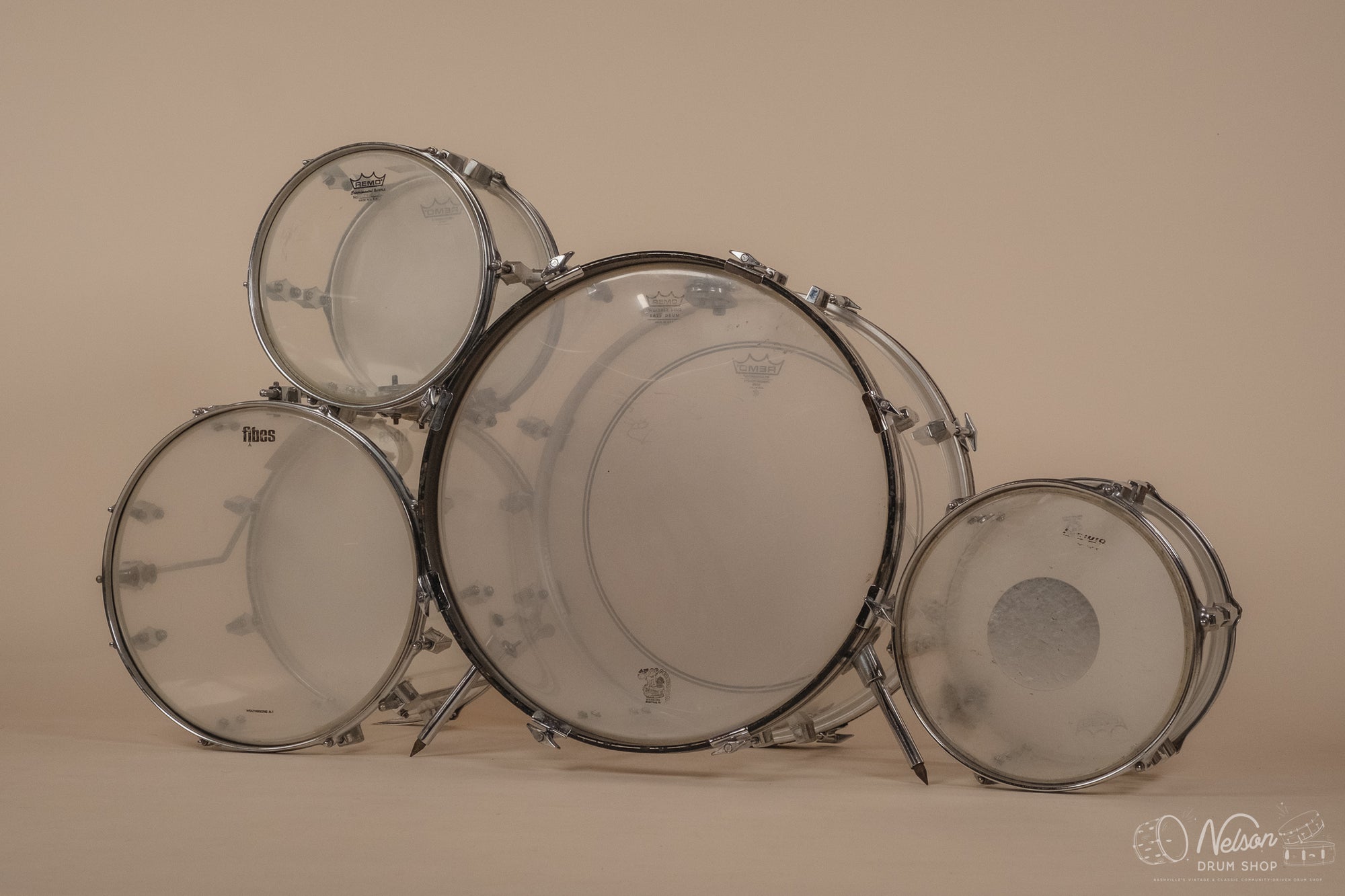 1970s Fibes Crystalite in Clear Acrylic - 14x22, 16x16, 9x13, 8x12