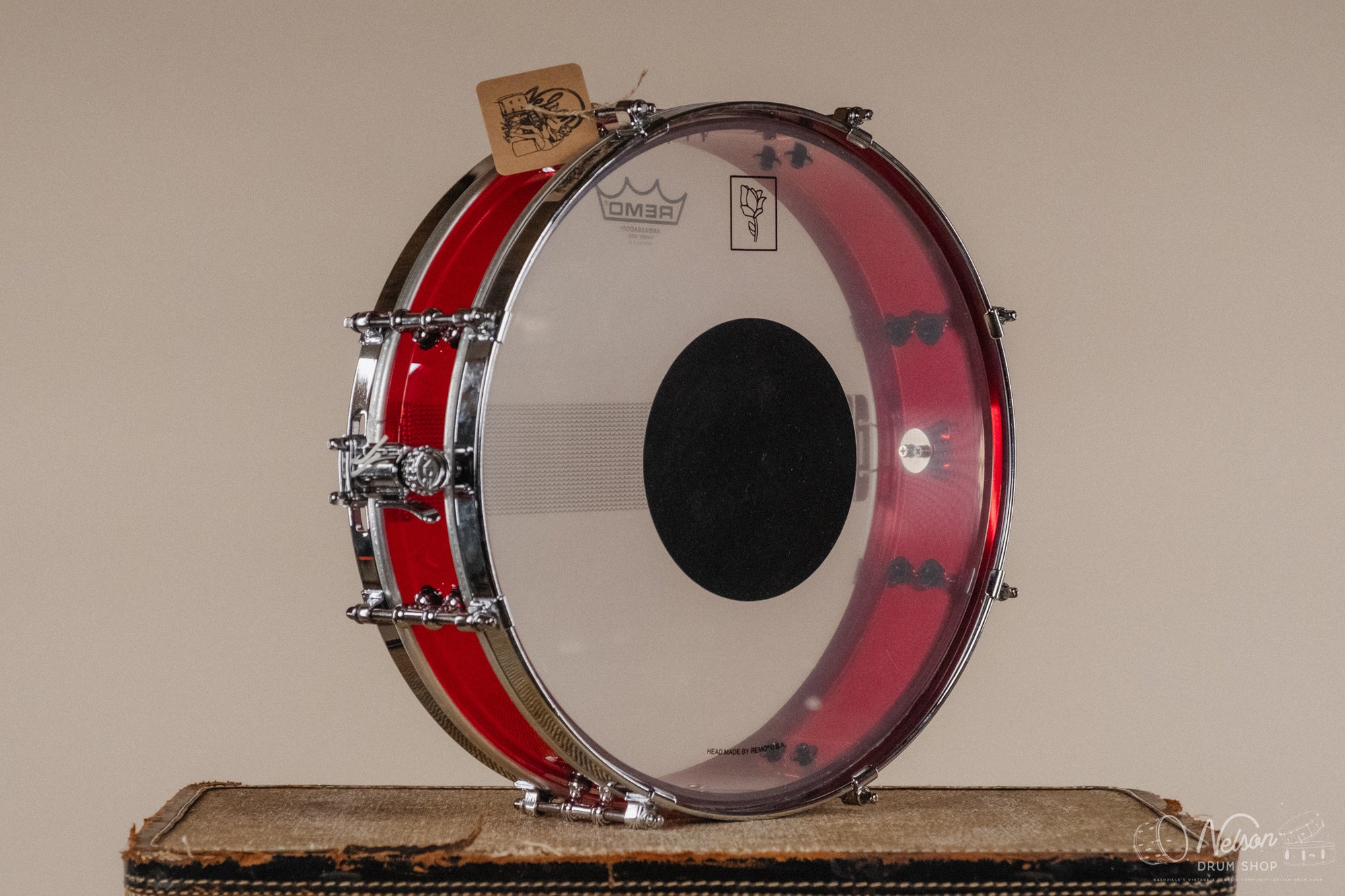 Franklin Drum Co. Limited Edition Acrylic in Red - 3.5x14