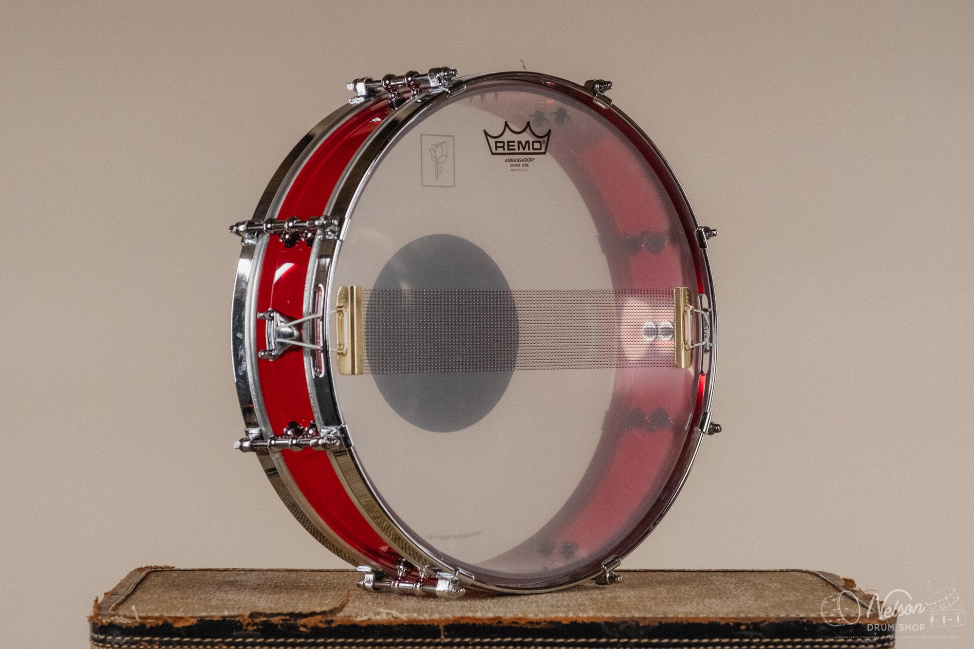 Franklin Drum Co. Limited Edition Acrylic in Red - 3.5x14