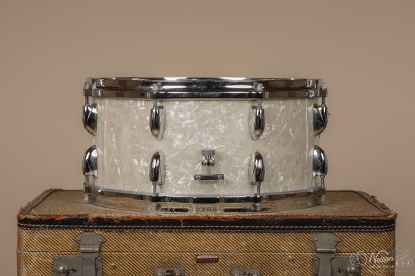1950s Gretsch Broadkaster 'Floor Show' in White Pearl - 6.5x14