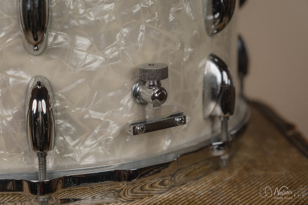 1950s Gretsch Broadkaster 'Floor Show' in White Pearl - 6.5x14
