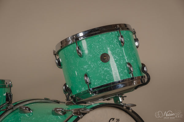 1950/60s Gretsch Re-wrapped in Mint Marine Pearl - 14x22, 16x16, 9x13