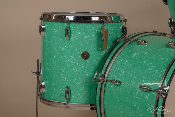 1950/60s Gretsch Re-wrapped in Mint Marine Pearl - 14x22, 16x16, 9x13