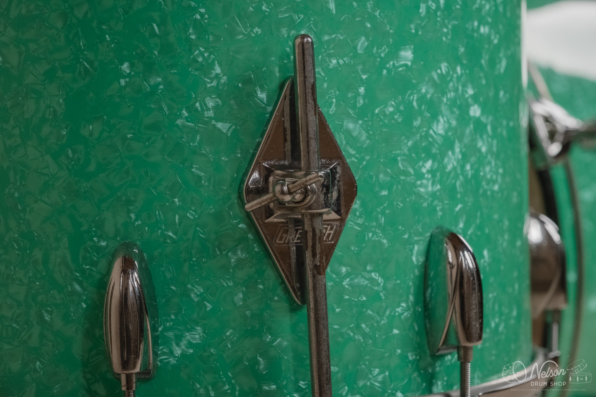 1950/60s Gretsch Re-wrapped in Mint Marine Pearl - 14x22, 16x16, 9x13