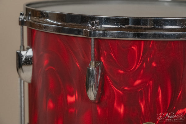 1960s Gretsch re-wrapped in Red Satin Flame - 14x22. 16x16, 9x13