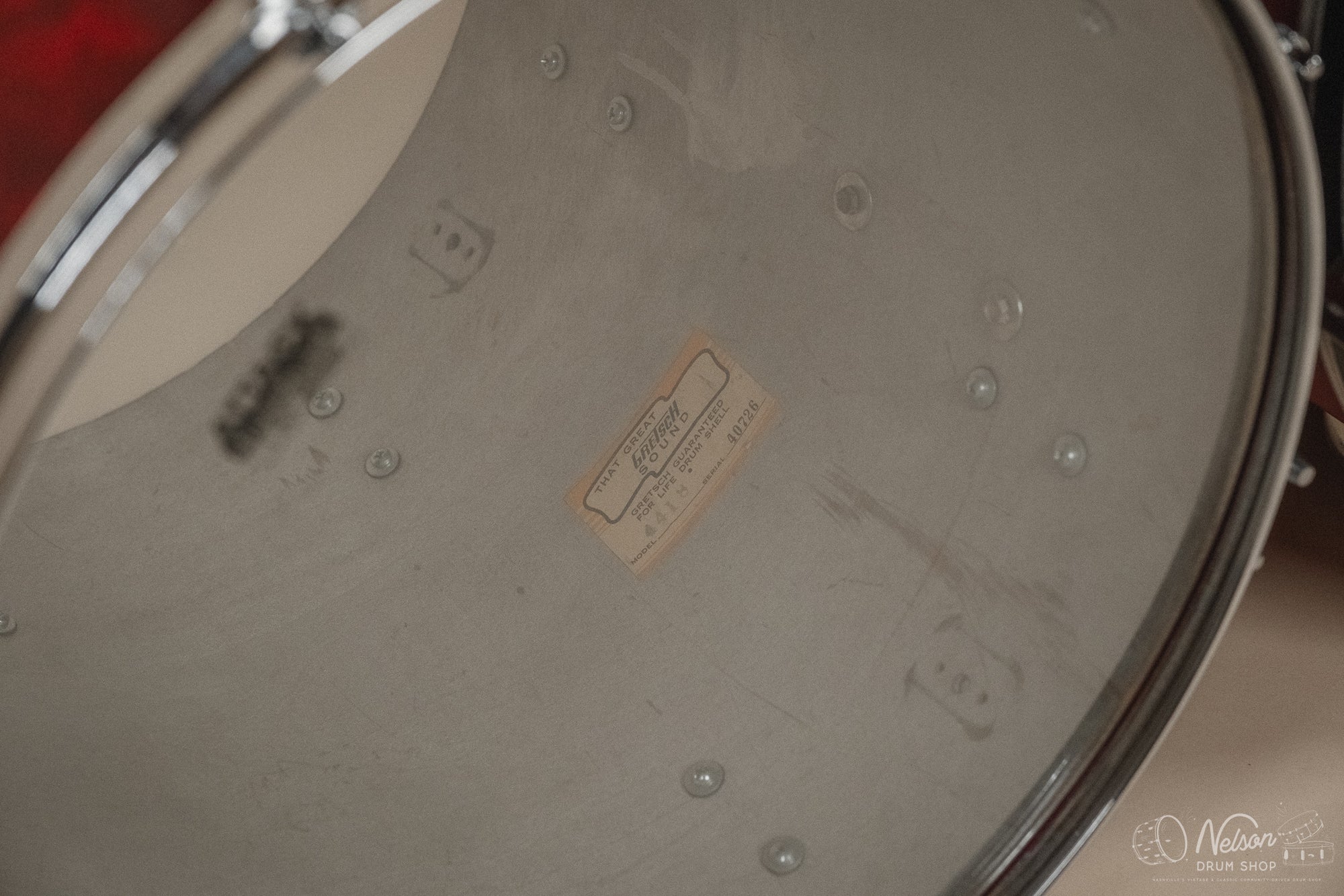 1960s Gretsch re-wrapped in Red Satin Flame - 14x22. 16x16, 9x13