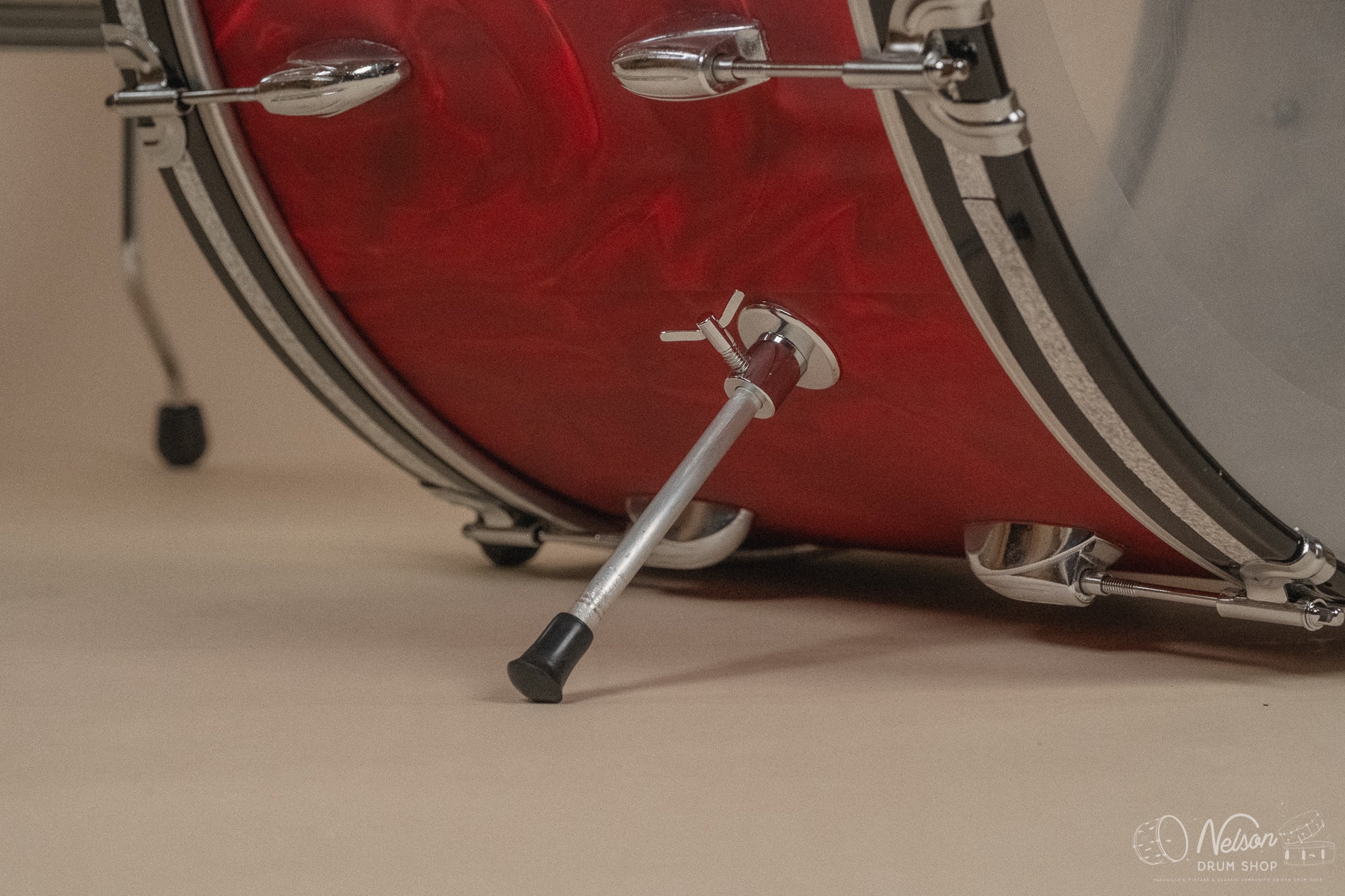 1960s Gretsch re-wrapped in Red Satin Flame - 14x22. 16x16, 9x13