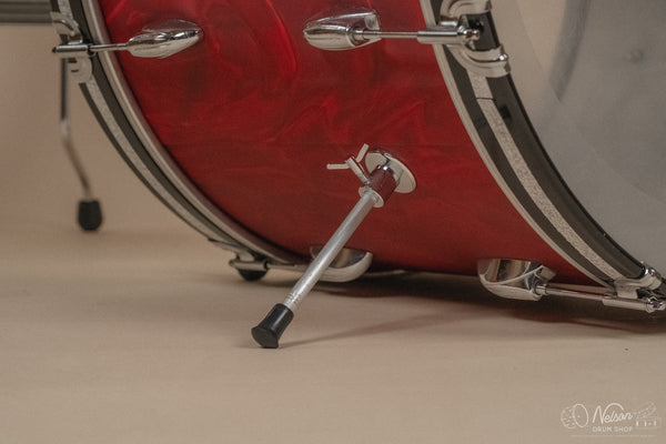 1960s Gretsch re-wrapped in Red Satin Flame - 14x22. 16x16, 9x13