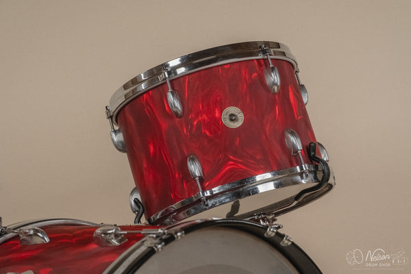 1960s Gretsch re-wrapped in Red Satin Flame - 14x22. 16x16, 9x13