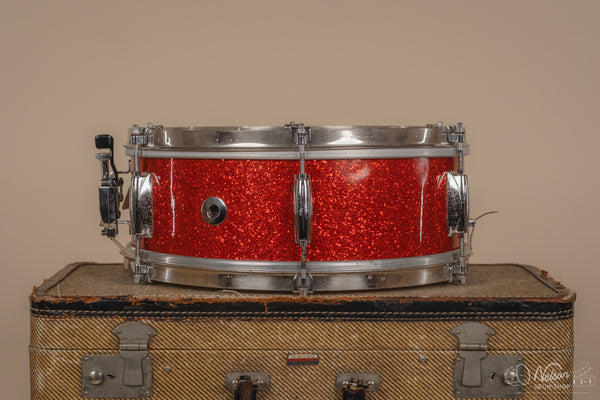 1960s Gretsch Round Badge 'Dixieland' rewrapped in Tangerine Sparkle 5.5x14