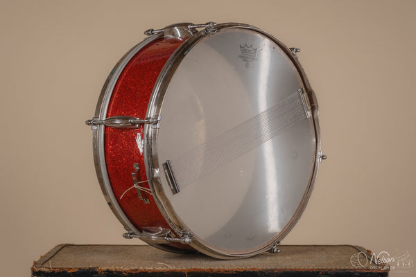 1960s Gretsch Round Badge 'Dixieland' rewrapped in Tangerine Sparkle 5.5x14