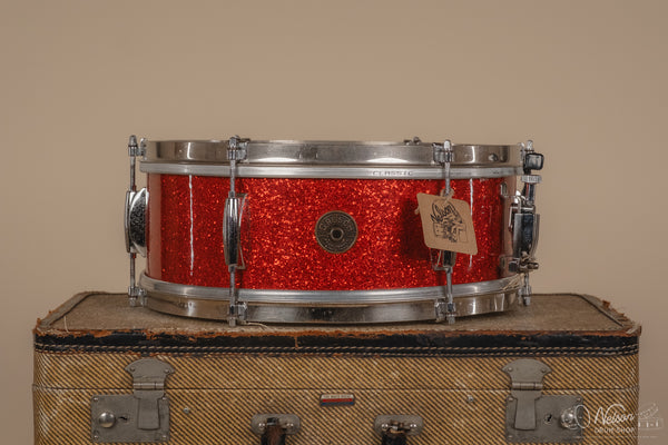 1960s Gretsch Round Badge 'Dixieland' rewrapped in Tangerine Sparkle 5.5x14