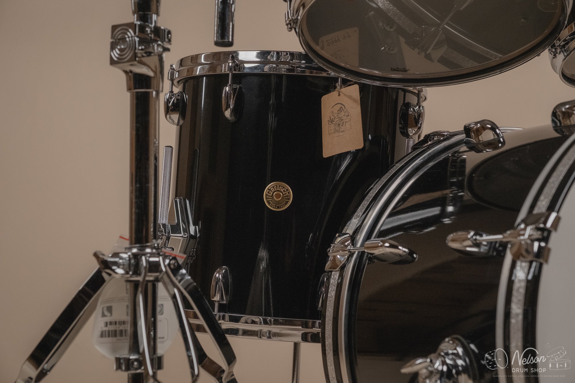 Used Gretsch USA Custom in Black Nitron - 14x20, 14x14, 9x12, 8x10