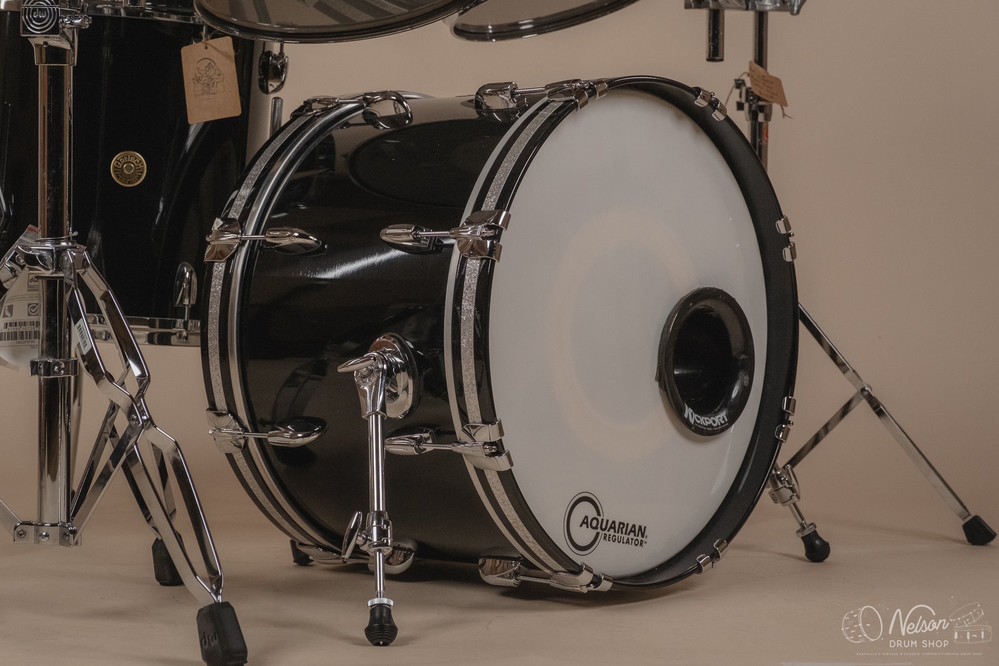 Used Gretsch USA Custom in Black Nitron - 14x20, 14x14, 9x12, 8x10