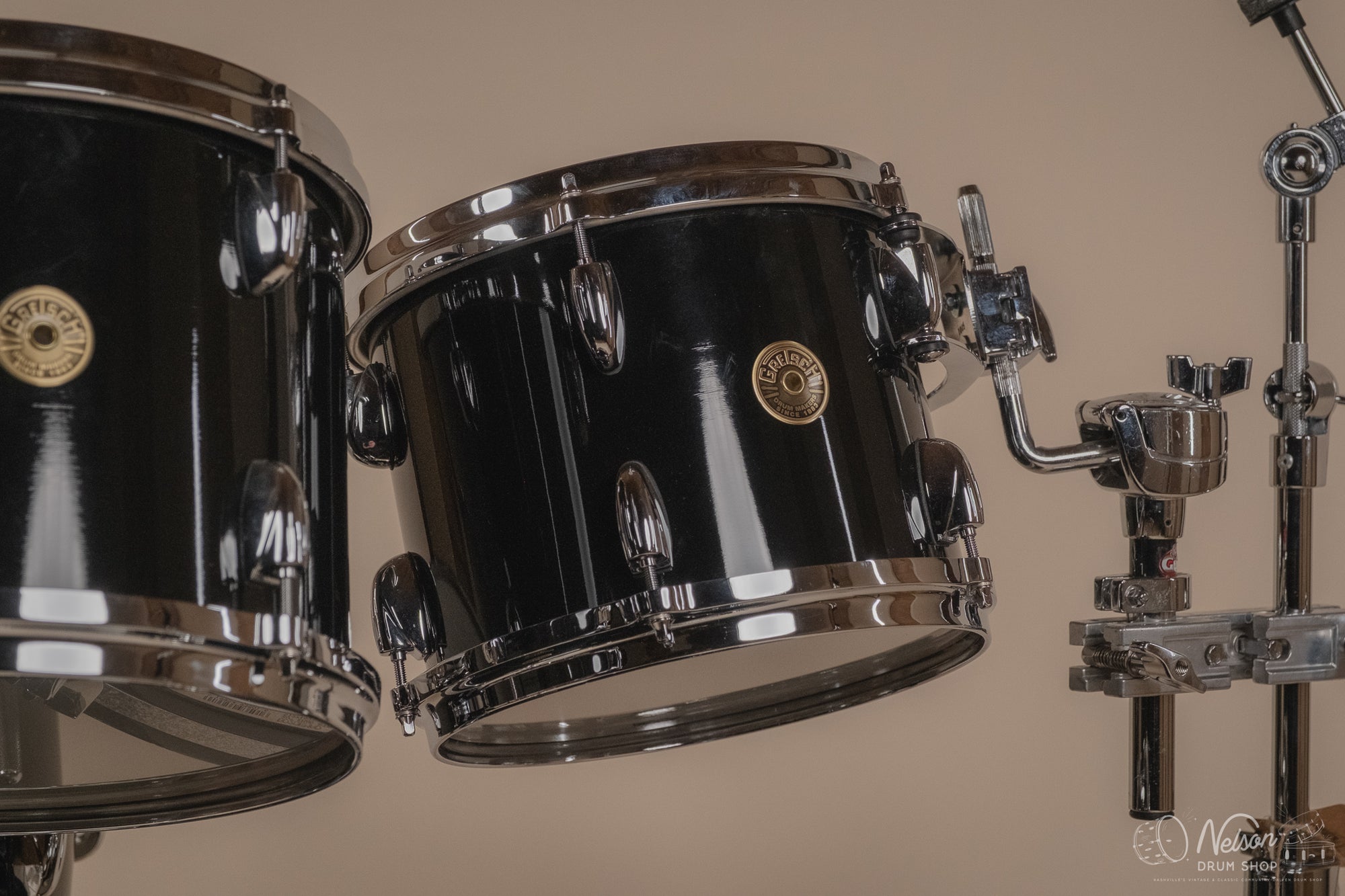 Used Gretsch USA Custom in Black Nitron - 14x20, 14x14, 9x12, 8x10