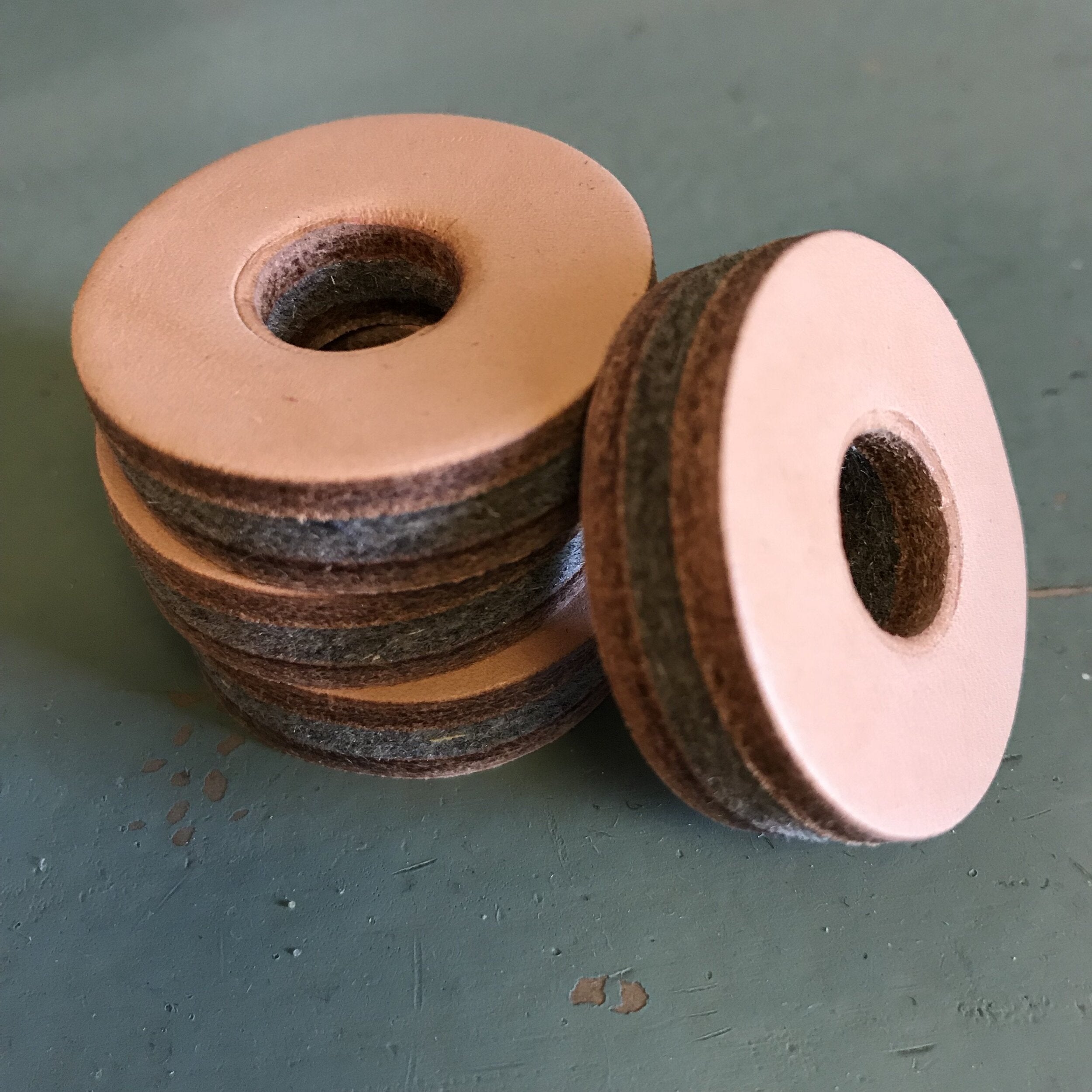 Nel Washer Cas 2021 ブラウン 36 フランネル コットン Tackle Leather/Felt Cymbal Washer Set – Nelson Drum Shop
