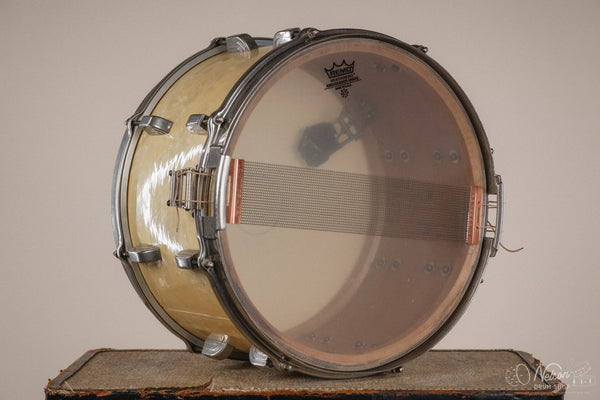 Feb 1946 Leedy 'Broadway' in White Marine Pearl - 8x14