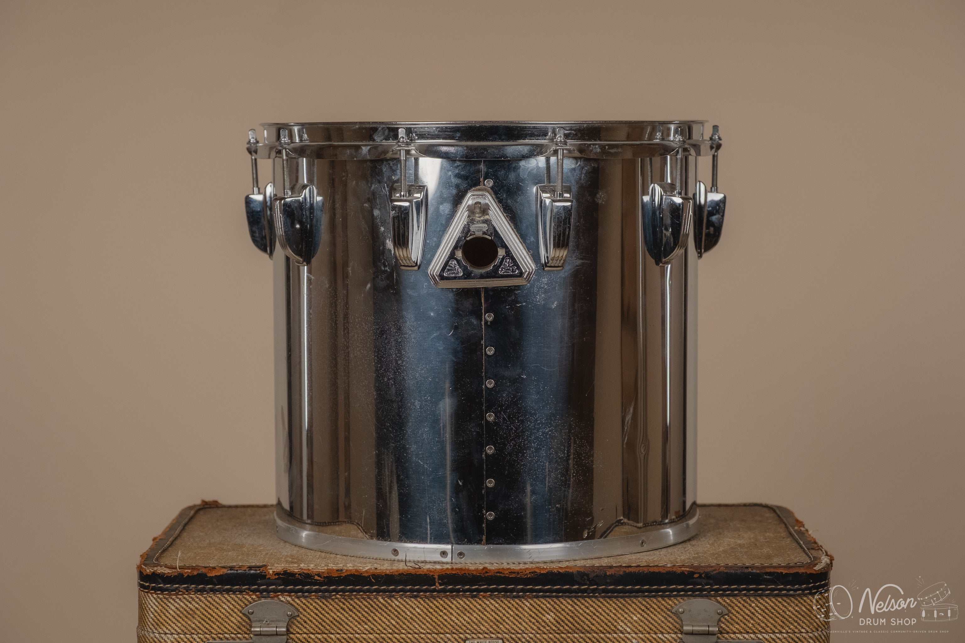tomページ 1980s Ludwig Power Concert Tom in Chrome - 13x14 – Nelson Drum Shop