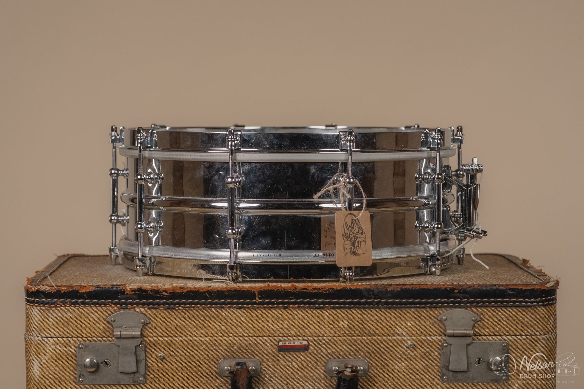 1920's Ludwig 'All-Around' 2 pc NOB Chrome Plated 10 lug - 5x14