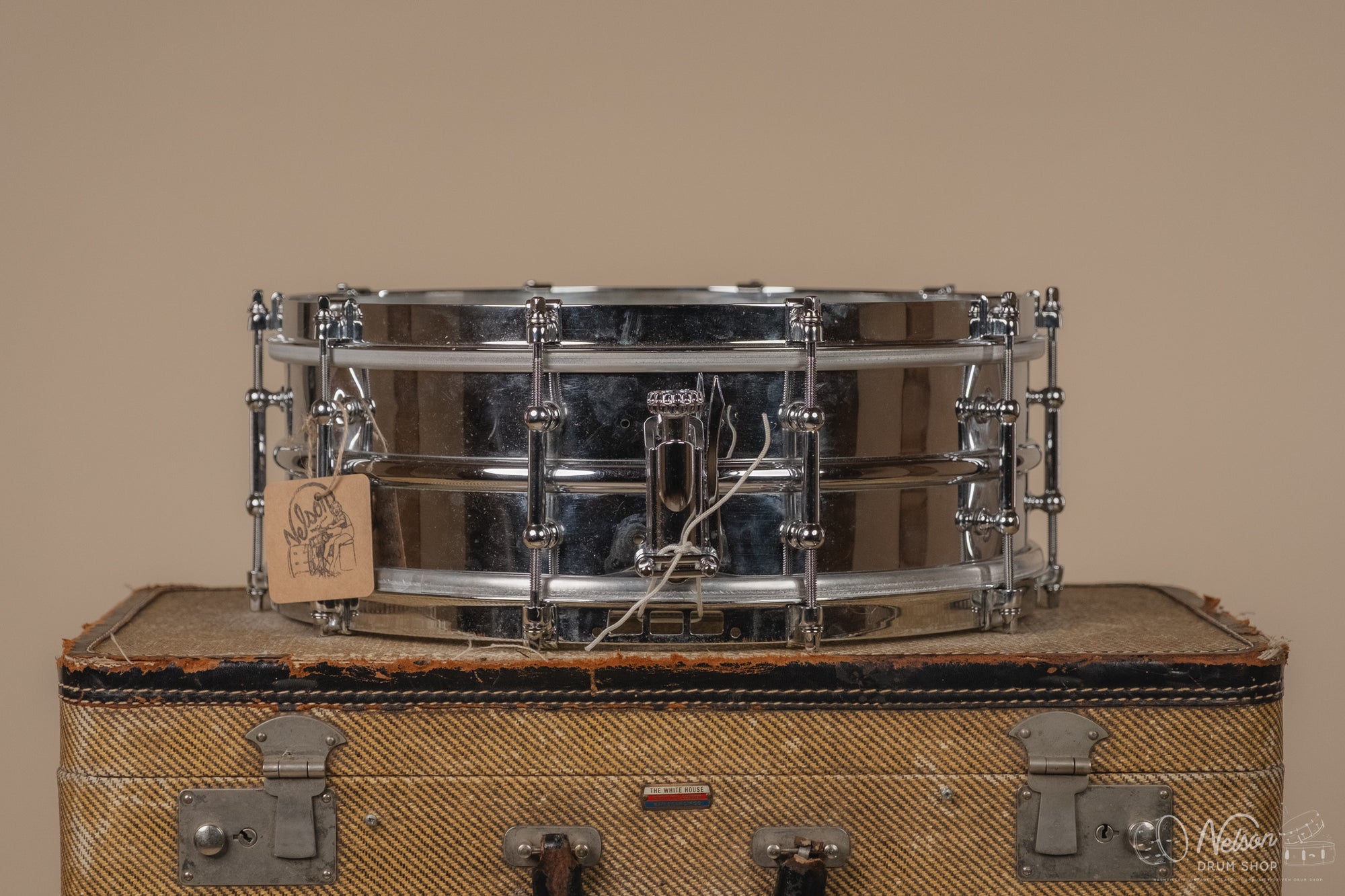 1920's Ludwig 'All-Around' 2 pc NOB Chrome Plated 10 lug - 5x14