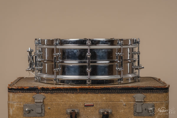 1920's Ludwig 'All-Around' 2 pc NOB Chrome Plated 10 lug - 5x14