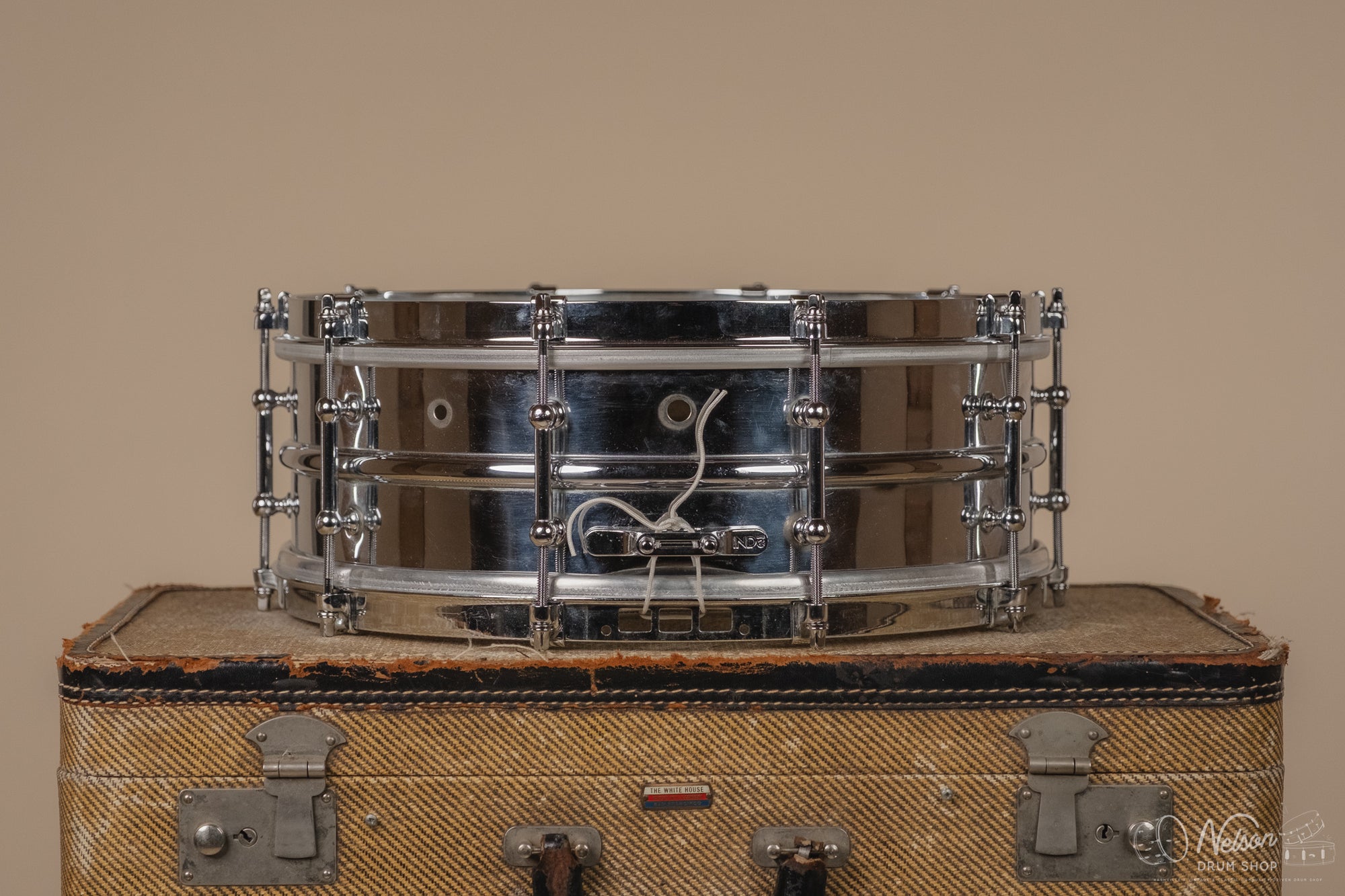 1920's Ludwig 'All-Around' 2 pc NOB Chrome Plated 10 lug - 5x14