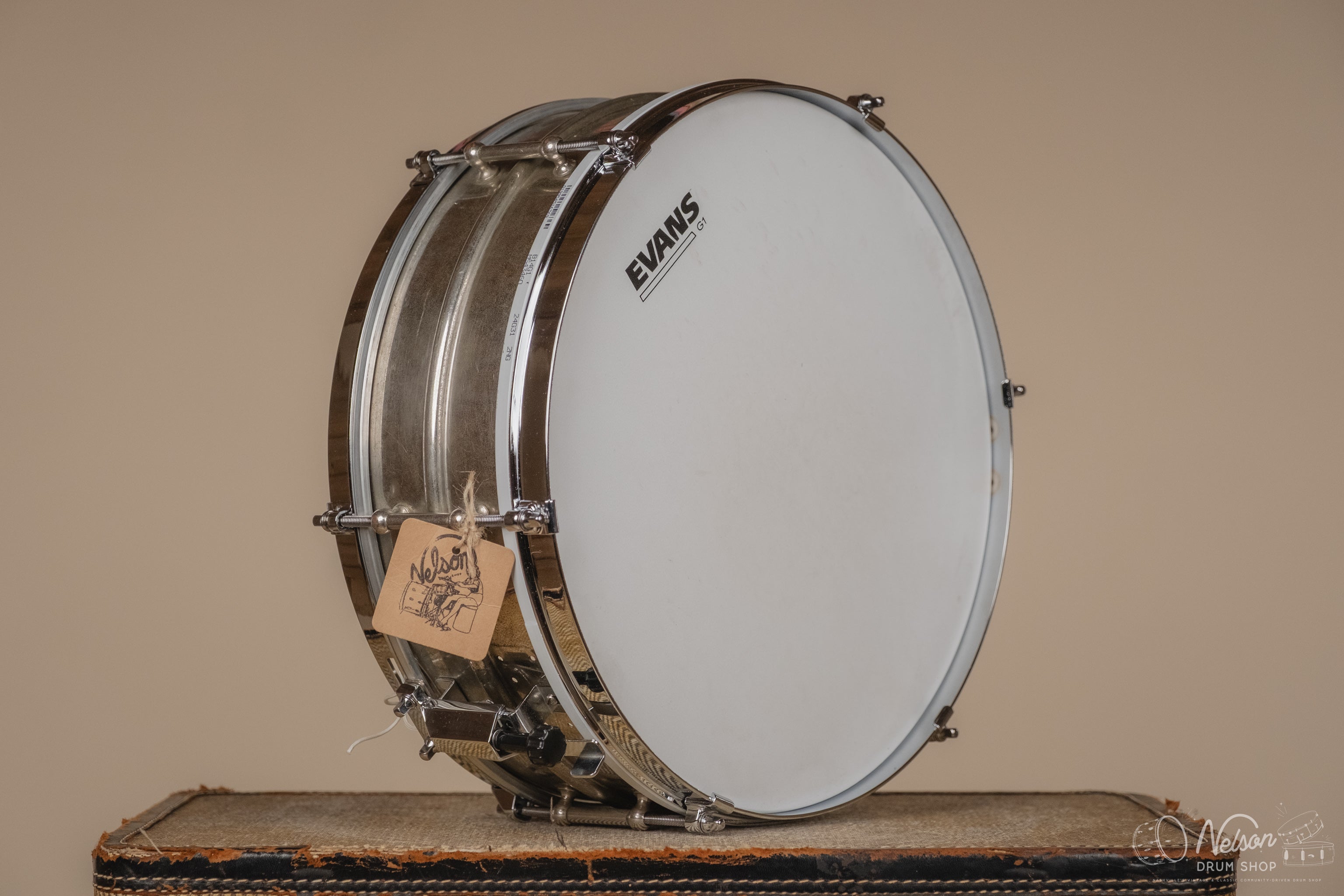 1920s Ludwig 'All-Around' 2pc NOB 6 lug - 5x14 – Nelson Drum Shop