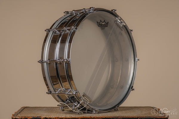 1920's Ludwig 'All-Around' 2 pc NOB Chrome Plated 10 lug - 5x14