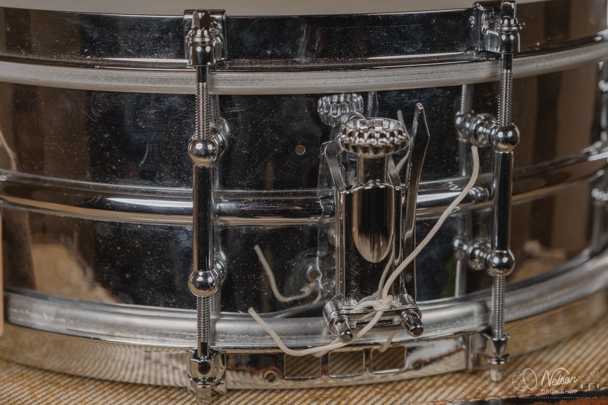 1920's Ludwig 'All-Around' 2 pc NOB Chrome Plated 10 lug - 5x14