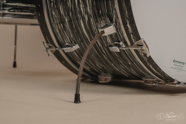 1976 Ludwig 'Power Factory' in Bowling Ball Black Oyster - 6.5x10, 8x12, 9x13, 12x15, 14x16, 16x18, 14x24