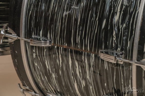 1976 Ludwig 'Power Factory' in Bowling Ball Black Oyster - 6.5x10, 8x12, 9x13, 12x15, 14x16, 16x18, 14x24