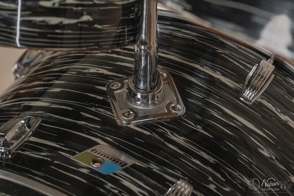 1976 Ludwig 'Power Factory' in Bowling Ball Black Oyster - 6.5x10, 8x12, 9x13, 12x15, 14x16, 16x18, 14x24