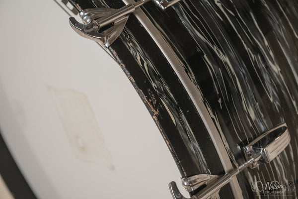 1976 Ludwig 'Power Factory' in Bowling Ball Black Oyster - 6.5x10, 8x12, 9x13, 12x15, 14x16, 16x18, 14x24