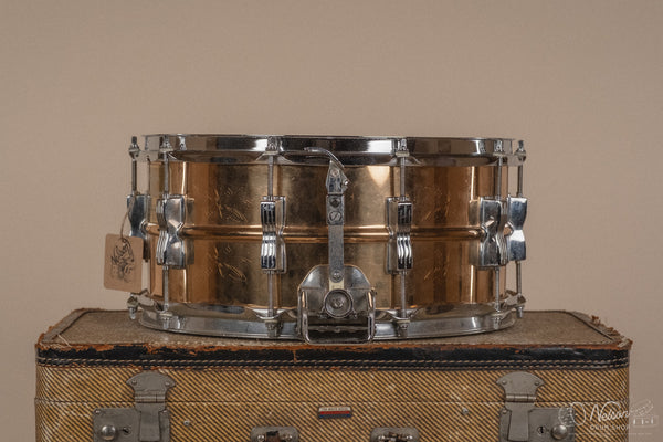 1984 Ludwig Engraved Bronze Super-Sensitive 75th Anniversary - 6.5x14