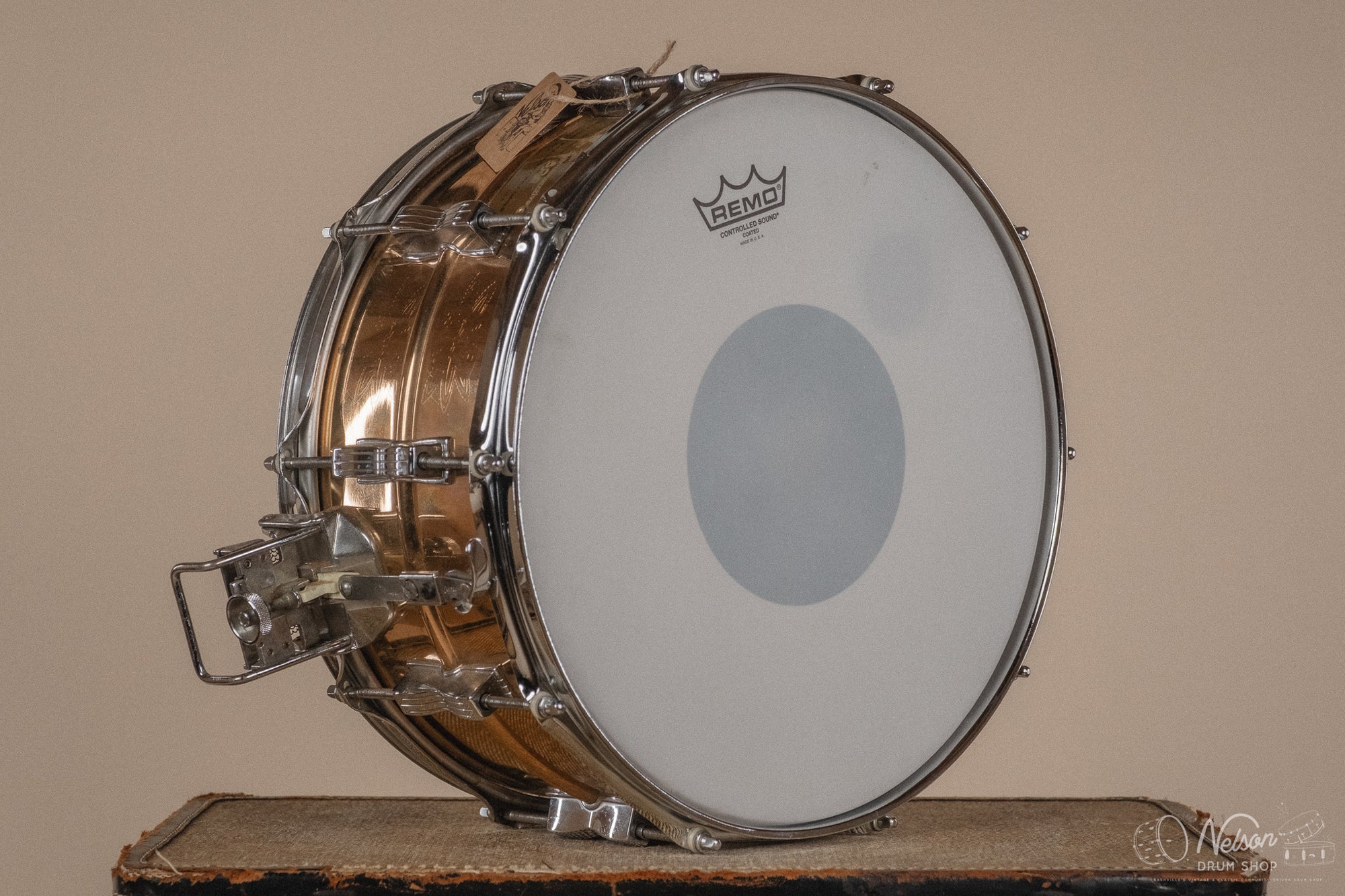 1984 Ludwig Engraved Bronze Super-Sensitive 75th Anniversary - 6.5x14