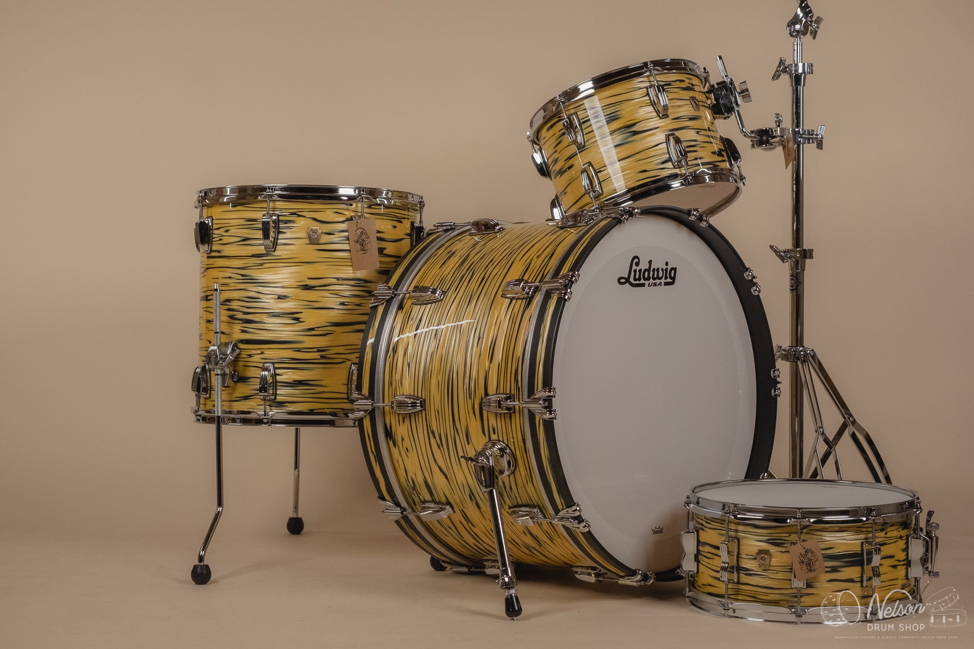 Ludwig Classic Maple 'Pro Beat' in Lemon Oyster - 14x24, 16x16, 9x13