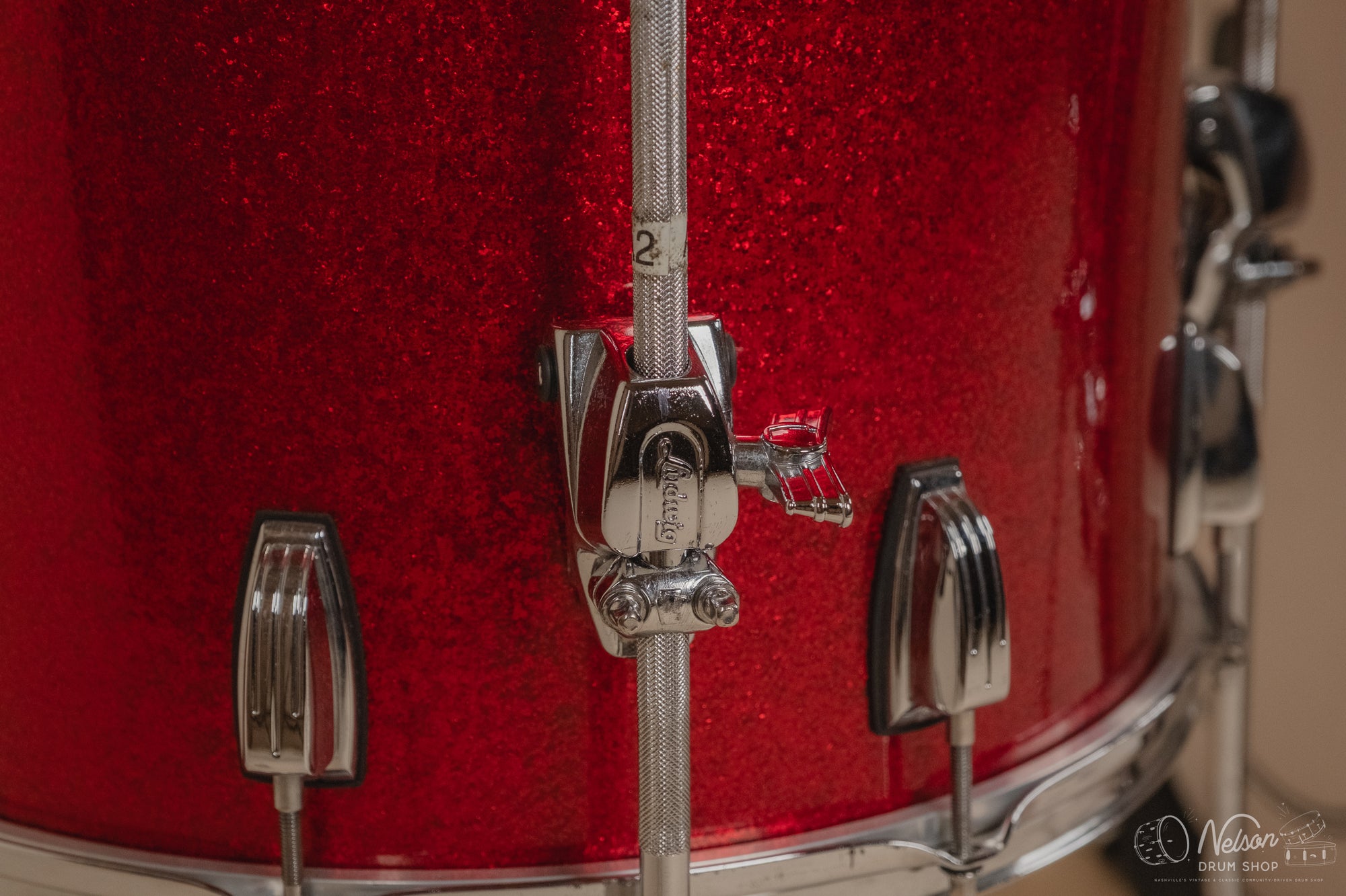 Used Ludwig Classic Maple 'Fab Outfit' in Red Sparkle - 14x22, 16x16, 9x13