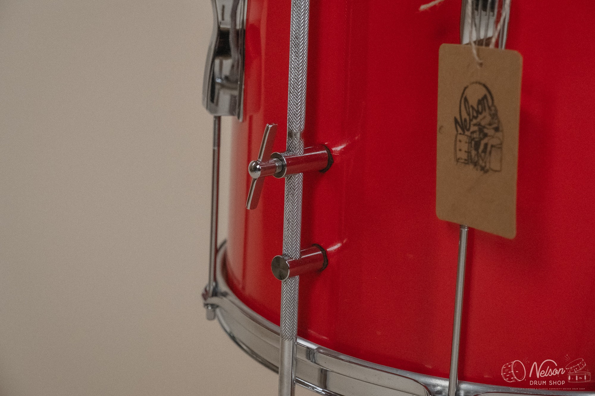 1960s Ludwig 'Club Date' in Fiesta Red Lacquer - 14x20, 8x12, 14x14