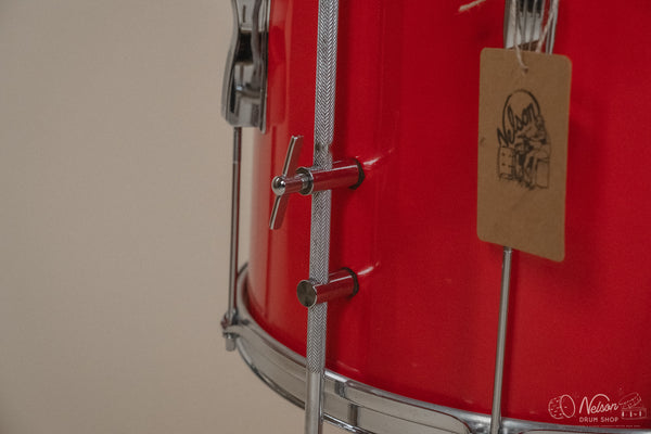 1960s Ludwig 'Club Date' in Fiesta Red Lacquer - 14x20, 8x12, 14x14