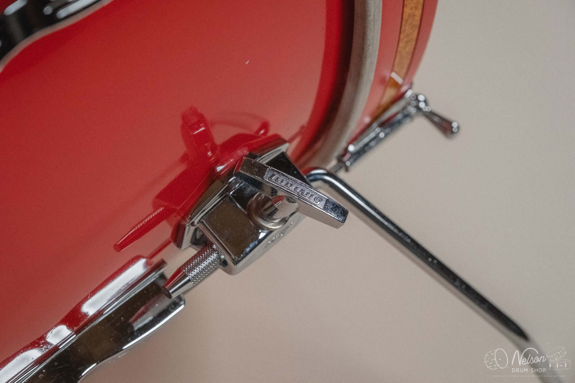 1960s Ludwig 'Club Date' in Fiesta Red Lacquer - 14x20, 8x12, 14x14