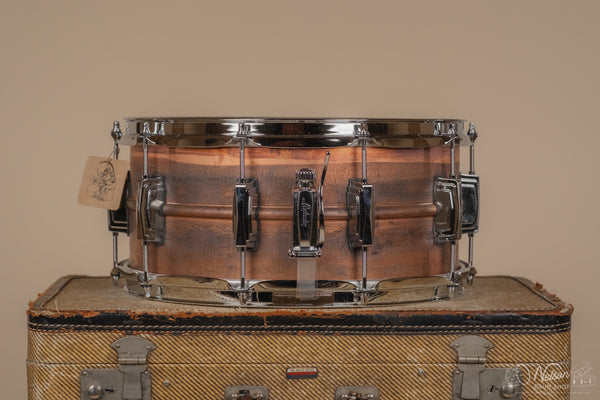 Ludwig LC663 Copper Phonic Snare Drum in Raw Patina - 6.5x14