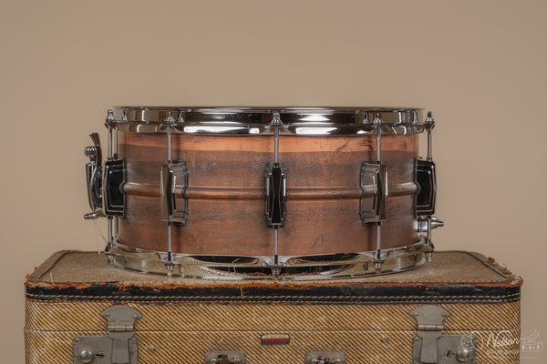 Ludwig LC663 Copper Phonic Snare Drum in Raw Patina - 6.5x14