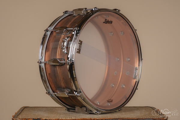 Ludwig LC663 Copper Phonic Snare Drum in Raw Patina - 6.5x14