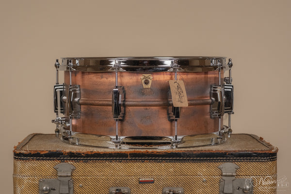 Ludwig LC663 Copper Phonic Snare Drum in Raw Patina - 6.5x14