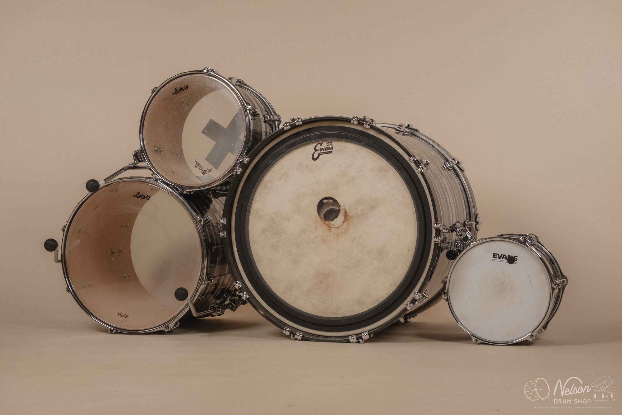 Used Ludwig Classic Maple MOD Outfit in Digital Sparkle - 18x22, 16x16, 9x12, 8x10