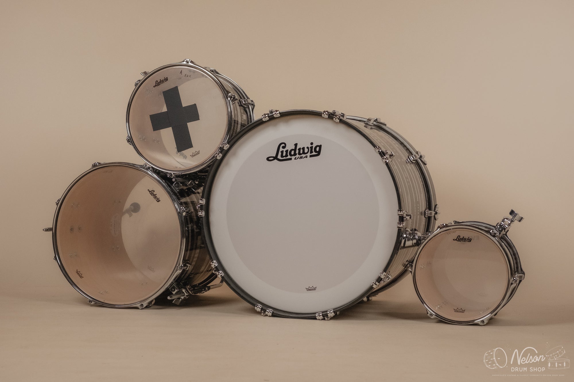 Used Ludwig Classic Maple MOD Outfit in Digital Sparkle - 18x22, 16x16, 9x12, 8x10