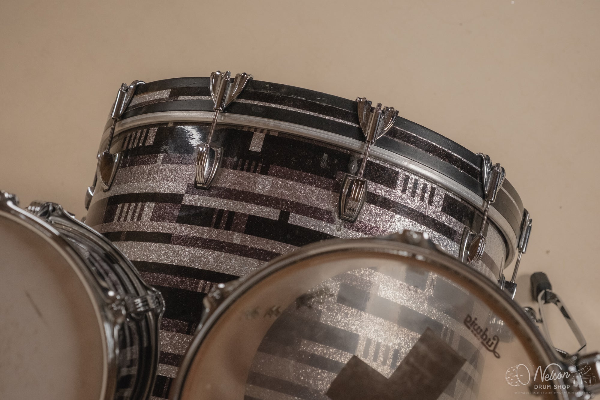 Used Ludwig Classic Maple MOD Outfit in Digital Sparkle - 18x22, 16x16, 9x12, 8x10