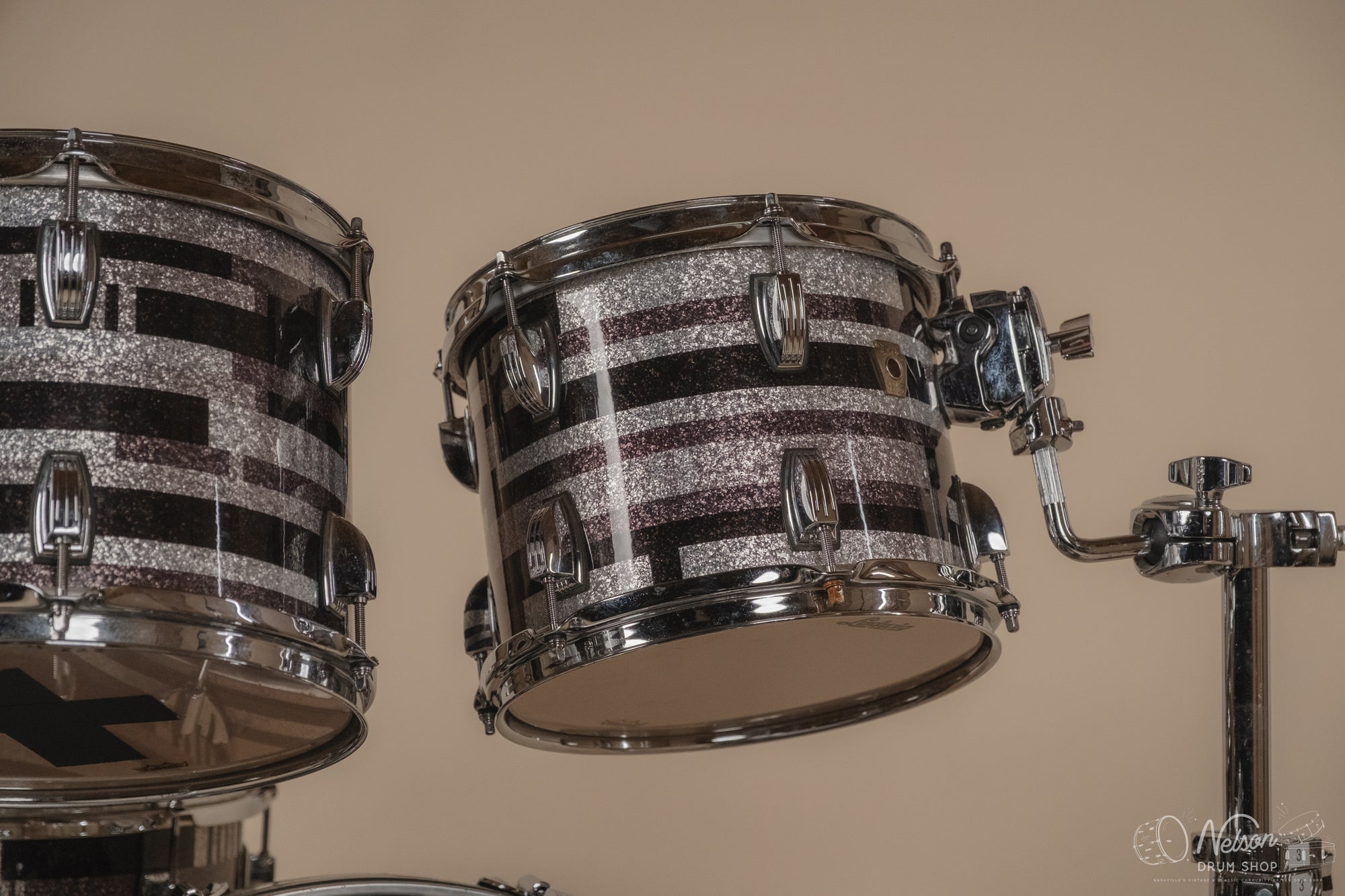Used Ludwig Classic Maple MOD Outfit in Digital Sparkle - 18x22, 16x16, 9x12, 8x10